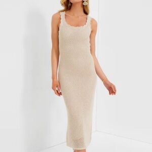 Z Supply Ibiza Crochet Maxi Dress Natural - Large